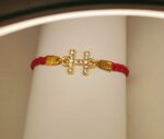 New Classy Gold Design H Zircon Red Leather Bracelet / Watch For Girl,s - Image 3