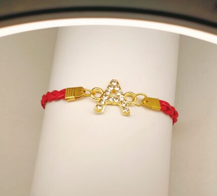 New Fashion A to Z Alphabet Bracelet Red Leather Strap Bracelet / Watch For Girl,s