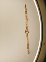 Stylish Alloy Golden A Zircon Bracelet/Watch For Girls/Women/Boys - Image 4