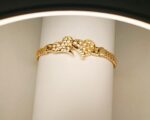 New Premium Gold Alloy Heart Zircon Bracelet / Watch For Girls, Women - Image 2