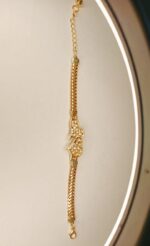 New Premium Gold Alloy Heart Zircon Bracelet / Watch For Girls, Women - Image 3