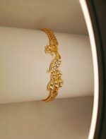 New Premium Alloy Golden Peacock Zircon Bracelet | Watch For Girl,s - Image 2