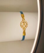 Classy Zircon Golden A Alphabet Leather Bracelet / Watch For Girls, Women - Image 6