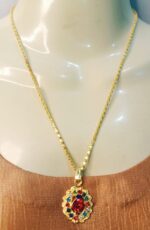 New Fashion Alloy Golden Chain with Zircon Locket/Necklace/Pendants for Girls - Image 5