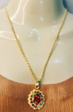 New Fashion Alloy Golden Chain with Zircon Locket/Necklace/Pendants for Girls - Image 6