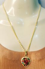 New Fashion Alloy Golden Chain with Zircon Locket/Necklace/Pendants for Girls/Women - Image 4