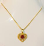 New Fashion Alloy Golden Chain with Zircon Locket/Necklace/Pendants for Girls/Women - Image 2