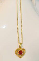 New Fashion Alloy Golden Chain with Zircon Locket/Necklace/Pendants for Girls/Women - Image 6