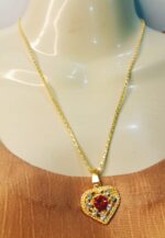New Fashion Alloy Golden Chain with Zircon Locket/Necklace/Pendants for Girls/Women - Image 5
