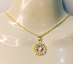New Fashion Alloy Golden Chain with Zircon Locket/Necklace/Pendants for Girls/Women - Image 3