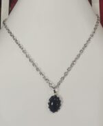New Silver Chain with Black Zircon Locket/Necklace Specially gift for Girls/women/boys/men - Image 2