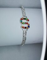 Stylish Silver Alloy S Zircon Bracelet For Girls, Women, men - Image 2