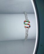 Stylish Silver Alloy S Zircon Bracelet For Girls, Women, men - Image 3