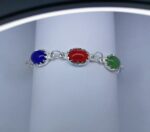New Silver Premium Multi Natural Stone Bracelet / Watch For Girls - Image 5