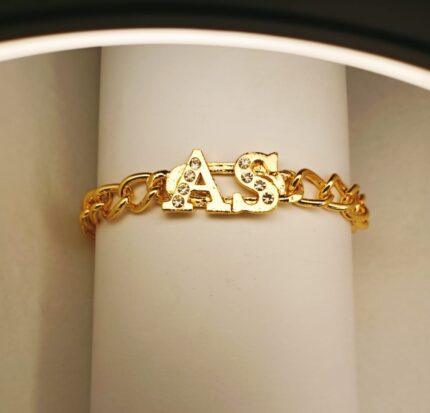 New Golden Heavy Imported Chain AS Alphabet Bracelet / Watch For Boy,s/Girl,s