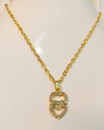 New Alloy Golden Chain with Double Heart Locket / Necklace Specially Gift for Girls / women / men - Image 3