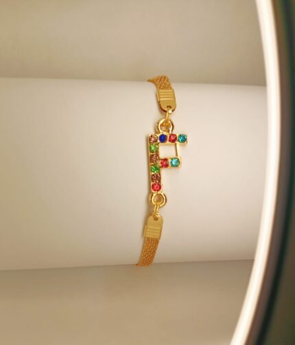 Stylish Gold Alloy F Zircon Bracelet For Girls, Women