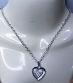 Silver Chain with Heart Zircon Locket Necklace specially gift for Girls/Women/Boys - Image 2