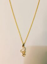 New Golden Alloy Chain with Zircon Heart Necklace/Locket/Pendants for Girl,s - Image 3