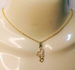 New Golden Alloy Chain with Zircon Heart Necklace/Locket/Pendants for Girl,s