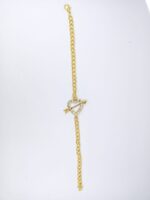 Fashionable Golden Chain Heart Bracelet / Special Gift for Girls - Image 2
