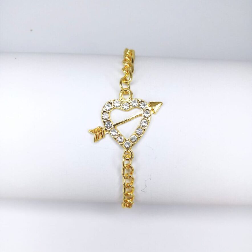 WhatsApp Image 2022-08-23 at 9.20.26 PM Fashionable Golden Chain Heart Bracelet / Special Gift for Girls - Image 1