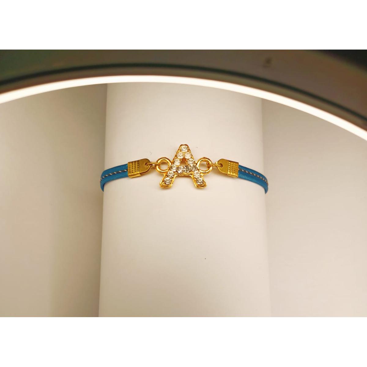 a2e771712a283e247637cf9a0429e277 New Fashion Gold Design A Zircon Leather Bracelet / Watch For Girls / Women - Image 1