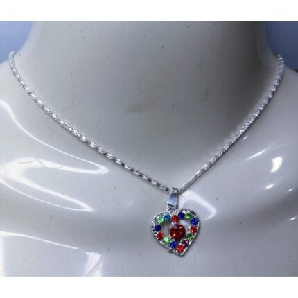 New Silver Alloy Chain with Zircon Necklace/Locket/Pendants for Girls/Women