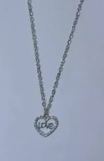 New Silver Stainless Chain with Love Heart Zircon Locket/Pendants/Necklace Specially Gift for Girl,s - Image 3