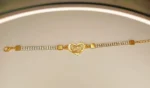 New Fashion Gold Heart Zircon Leather Bracelet for Girls, Women - Image 3