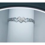 New Premium Silver Alloy Heart Zircon Bracelet / Watch For Girls / Women - Image 2