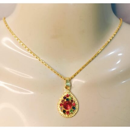 New Fashion Alloy Golden Chain with Zircon Locket/Necklace/Pendants for Girls