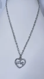 New Silver Stainless Chain with Love Heart Zircon Locket/Pendants/Necklace Specially Gift for Girl,s - Image 4