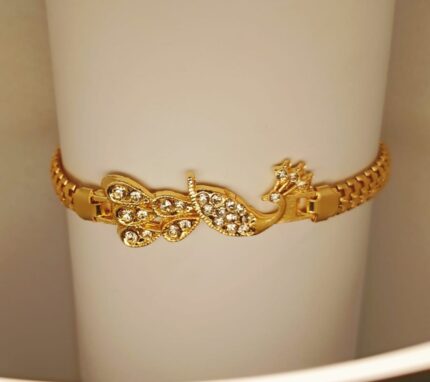 New Premium Alloy Golden Peacock Zircon Bracelet | Watch For Girl,s