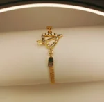 New Fashion Alloy Gold Zircon Heart Bracelet For Girls Women