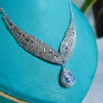 New Stylish Choker Zircon Silver Necklace with Earrings Set - Fancy Jewelry for Ladies - Image 2