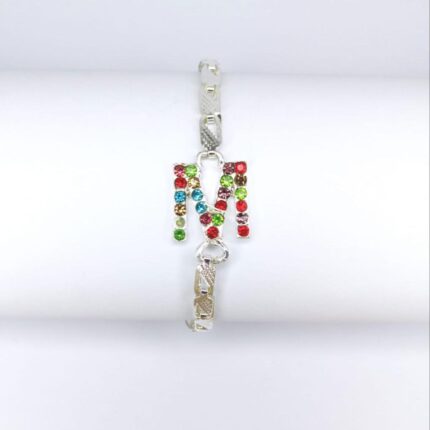 New Stylish Silver M Zircon Bracelet For Girls, Women