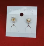 New Beautiful Non Piercing Silver Earrings/Ear tops / For Girl,s or Women (1 pare) - Image 4