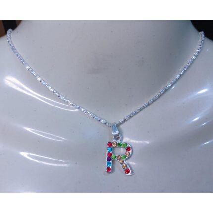 New Silver Chain with A to Z Alphabet Necklace/Locket/Pendants for Girl,s and Boy,s