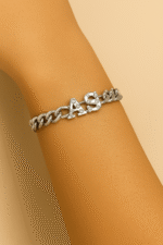 New Silver Heavy Imported Love Chain Bracelet For Men / Boy,s