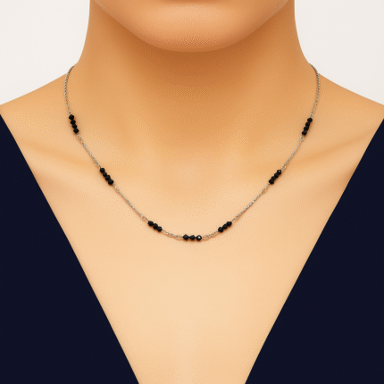 New Silver Stainless Chain with Block Beads /Necklace for Girls/Women