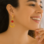 New Fashionable & Stylish Design Pearl Hoop Earrings / For Girl,s