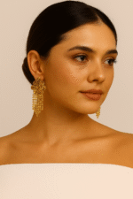 New Stylish Crystal Pearl Dangle Earrings / For Ladies & Women (Girls Accessories) - Image 3