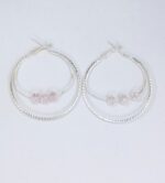 New Silver Round Hoop Beads Earring / For Girl,s & Women - Image 3