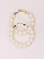 New Fashionable & Stylish Design Pearl Hoop Earrings / For Girl,s and Women - Image 2