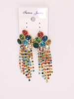 New Stylish Crystal Pearl Dangle Earrings / For Ladies & Women (Girls Accessories) - Image 7