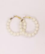 New Fashionable & Stylish Design Pearl Hoop Earrings / For Girl,s and Women - Image 3