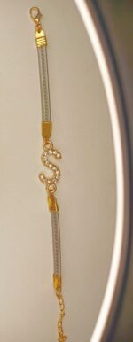 New Classy Gold Design S Zircon Bracelet For Girls, Women - Image 4