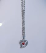 New Silver Chain with Zircon Heart Locket/Pendants/Necklace for girls/women/men - Image 3