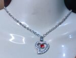 New Silver Chain with Zircon Heart Locket/Pendants/Necklace for girls/women/men - Image 2